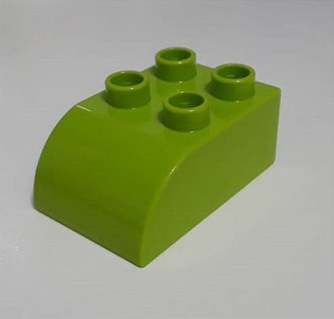 Tijolo LEGO DUPLO 2x3 Curvo Verde Limão