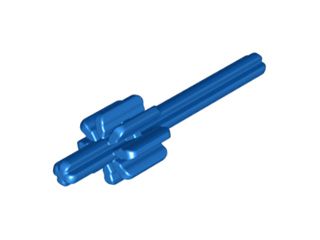Eixo Lego Duplo  6L com engrenagem de roda de pás  Azul
