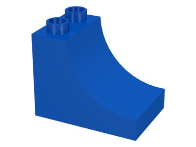 Tijolo Azul Lego DUPLO 2x3x3 com curva