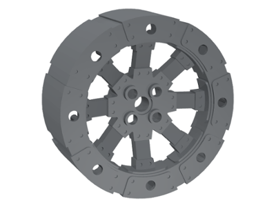 Roda Viking com 12 furos (55 mm D.) Cinza Escuro