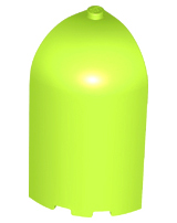 Painel 3x3x6 Canto Convexo com Topo Curvo Verde Limão