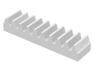 Cremalheira de Engrenagem 1x4 Branca