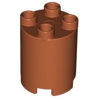 Tijolo Lego Duplo 2x2x2 Laranja Escuro