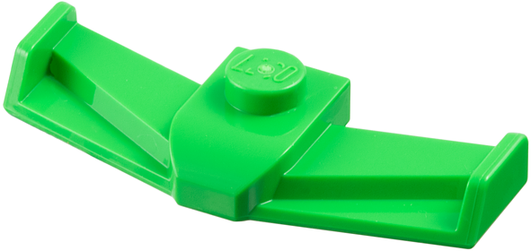 Asa Dianteira de Carro de Fórmula 1 com Pino Superior Verde Brilhante