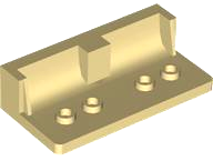 Assento Duplo com 4 Pinos Abertos Bege