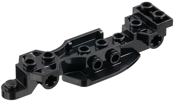 Base 3x9x1 1/3 Base de Carro de Corrida de Fórmula 1 com Furos para Eixo Preta