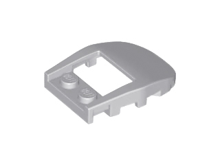 Cunha 4x3 Cortada com Recorte e 2 Pinos Cinza Clara