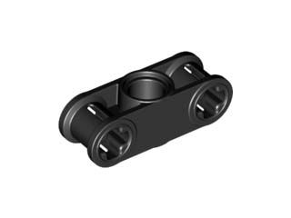 Conector de Eixo e Pino 3L Perpendicular com furo central para Pino Preto