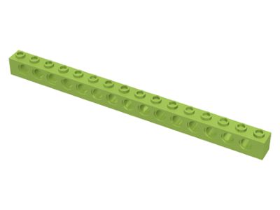 Tijolo Technic 1x16 com Furos Verde Limão