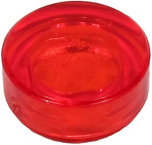 Placa Lisa Redonda 1x1 Translúcida Vermelha