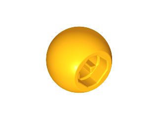 Bola com Encaixe para Eixo Laranja Brilhante