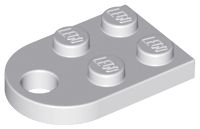 Placa Modificada 3x2 com Furo Cinza Claro