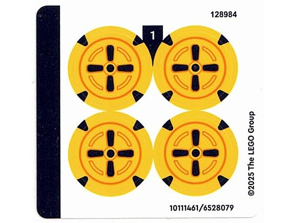 Cartela  de adesivos para o conjunto 72032   Super Mario: Mario Kart