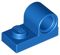 Placa Modificada 1x2 com Furo na Parte Superior azul