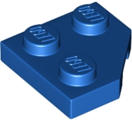 Placa com Canto Cortado 2x2 Azul