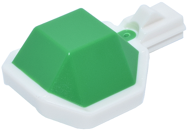 Projétil 2 x 2 com fundo branco moldado e padrão de fixação de lançamento Super Mario