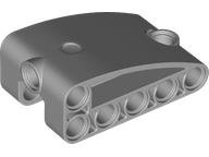 Painel Curvado 2x5x3 duplo modificado em forma de L em quarto elipse grosso Cinza Claro