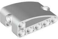 Painel Curvado 2x5x3 duplo modificado em forma de L em quarto elipse grosso Branco