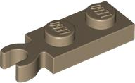 Placa Modificada 1x2 com clip vertical Bege Escura