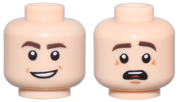 Cabeça Rosto Duplo Sorrindo / Assustada Light Nougat