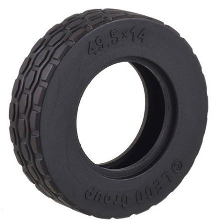Pneu 49.5 x 14mm Preto
