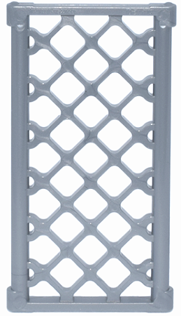 Painel para janela 1x4x6 Treliça Diamante Flat Silver