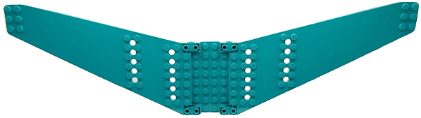 Placa de Asa 12x42x1 com 4 Furos para Pinos Dark Turquoise
