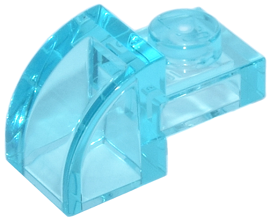 Inclinação Curva 2 x 1 com Pino Rebaixado Translúcida Azul Clara
