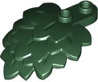 Folha de Plantas em Camadas Verde Escura