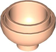 Tijolo redondo 2x2 inferior em cúpula Light Nougat