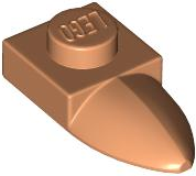 Placa Modificada 1x1 com dente na horizontal NOUGAT