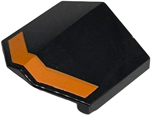 Inclinação Curva 33 2x2 Dupla Invertida Preta com Faixa Laranja