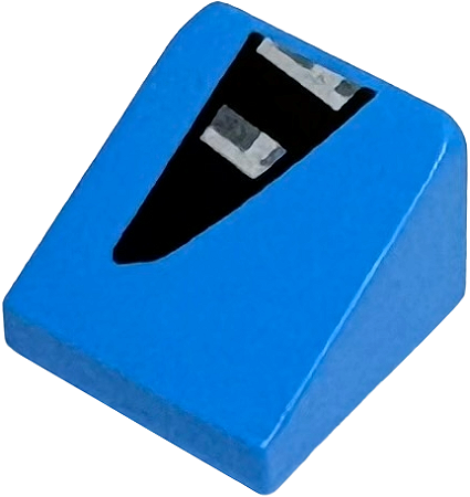 Inclinação 30 1x1x2/3 com desenho de Ventilação Dark Azure - Lado Esquerdo