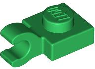 Placa Modificada 1x1 com Clip Horizontal Verde