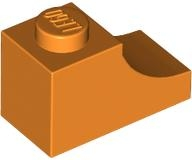 Tijolo em Arco Invertido 1x2 Laranja