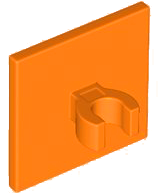 Sinal de estrada 2x2 quadrado com clip aberto Laranja