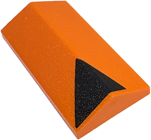 Inclinação dupla 33 2x4 Laranja com Triangulo Pintado Lado Esquerdo