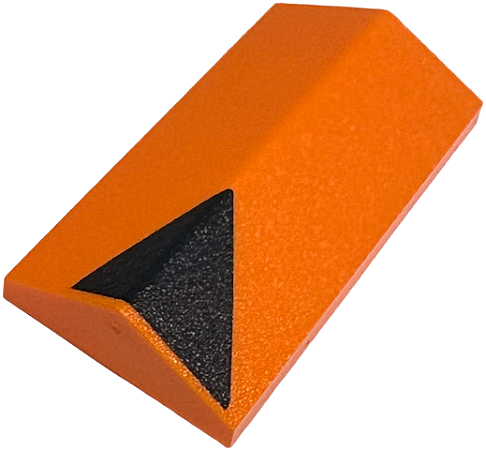 Inclinação dupla 33 2x4 Laranja com Triangulo Pintado Lado Direito