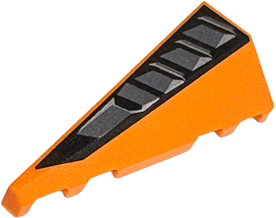 Cunha 5x2 Esquerda Laranja com desenho de Ventilação