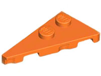 Placa 4x2 à esquerda pontiaguda Laranja