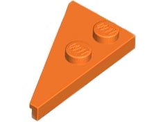 Placa 4x2 à direita pontiaguda Laranja