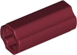 Conector de Eixo 2L (Liso com x Furo + Orientação) Dark Red