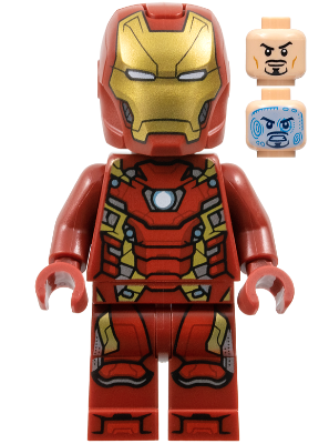 Minifigura Lego Marvel - Homem de Ferro - Armadura Mark 46