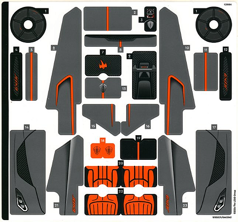 Cartela de Adesivo do Set 42173