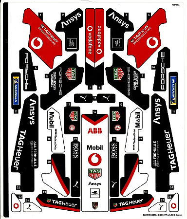 Cartela de Adesivo do Set 42137