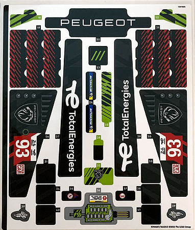 Cartela de Adesivo do Set 42156 - Adesivo 01