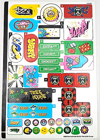 Cartela de Adesivo do Set 71461