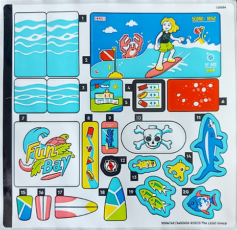 Cartela de Adesivo do Set 41737