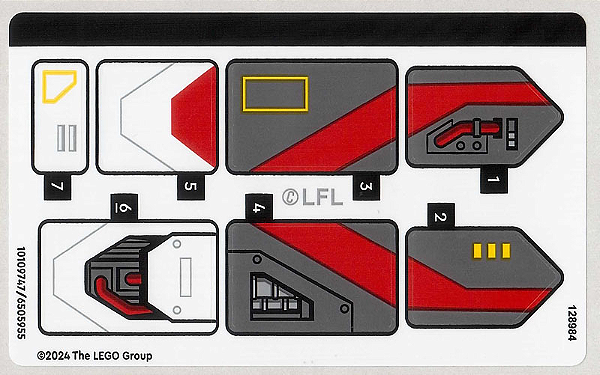 Cartela de Adesivo do Set 75388