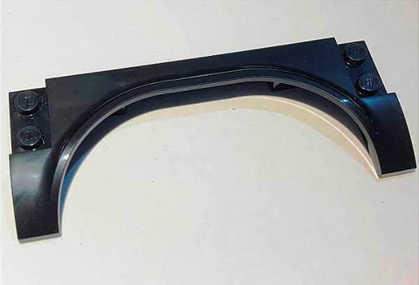 Para-Lamas 10x4x2/3 com Arco Horizontal Curvo Preto